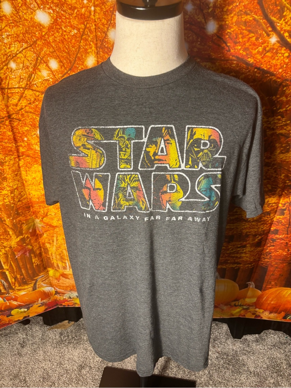 MAD Engine Star Wars Logo Tee - Charcoal with Multicolor Print